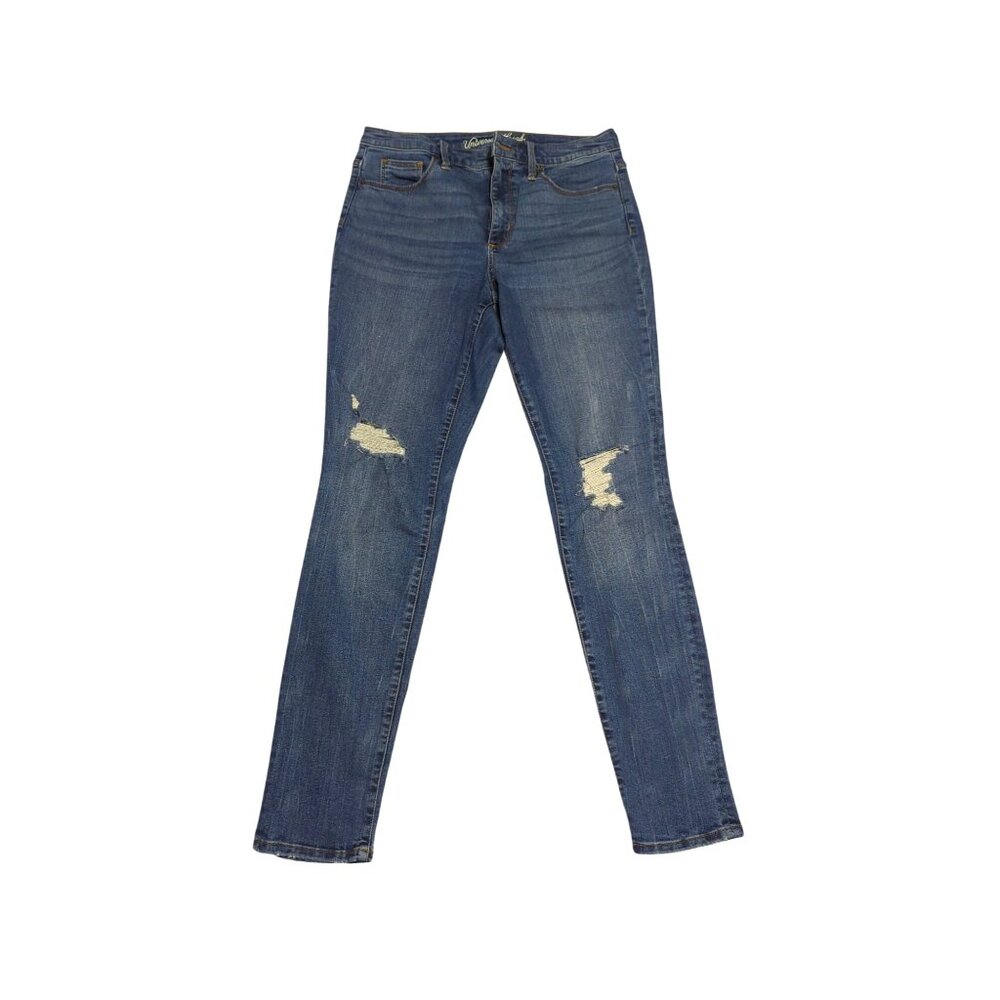 Universal Thread Womens High-Rise Distressed Skinny Jeans Size 6 Blue Denim